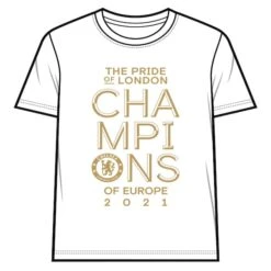 Chelsea 2021 Champions T-Shirt - White - Adults