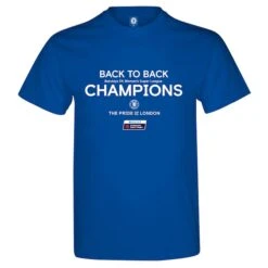Chelsea Barclays FA Women's Super League Back To Back Winners T-Shirt - Blue - Mens