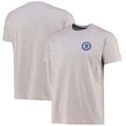 Chelsea Core Printed Crest T-Shirt - Grey Marl - Mens