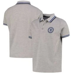Chelsea Core Tipped Polo Shirt - Grey Marl - Boys