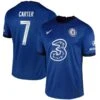 Nike Chelsea Cup Home Stadium Shirt 2020-21 With Carter 7 Printing