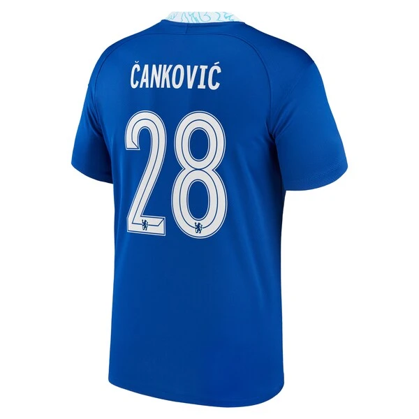 Nike Chelsea Cup Home Stadium Shirt 2022-23 - Kids With Cankovic 28 Printing 5 Nike Chelsea Cup Home Stadium Shirt 2022-23 - Kids With Cankovic 28 Printing - Image 3