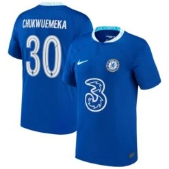 Nike Chelsea Cup Home Stadium Shirt 2022-23 - Kids With Chukwuemeka 30 Printing