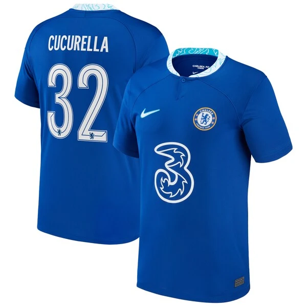 Nike Chelsea Cup Home Stadium Shirt 2022-23 - Kids With Cucurella 32 Printing 3 Nike Chelsea Cup Home Stadium Shirt 2022-23 - Kids With Cucurella 32 Printing
