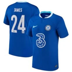Nike Chelsea Cup Home Stadium Shirt 2022-23 - Kids With James 24 Printing