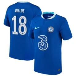 Nike Chelsea Cup Home Stadium Shirt 2022-23 - Kids With Mjelde 18 Printing