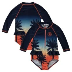 Unknown Chelsea Hawaiian Swim Suit - Blue - Girls