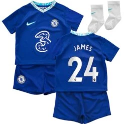 Nike Chelsea Home Stadium Kit 2022-23 - Infants With James 24 Printing
