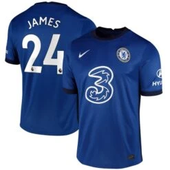 Nike Chelsea Home Stadium Shirt 2020-21 With James 24 Printing