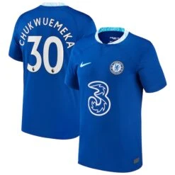 Nike Chelsea Home Stadium Shirt 2022-23 - Kids With Chukwuemeka 30 Printing