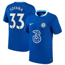 Nike Chelsea Home Stadium Shirt 2022-23 - Kids With Fofana 33 Printing
