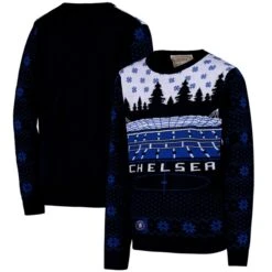 Chelsea Stadium Christmas Jumper - Navy - Kids