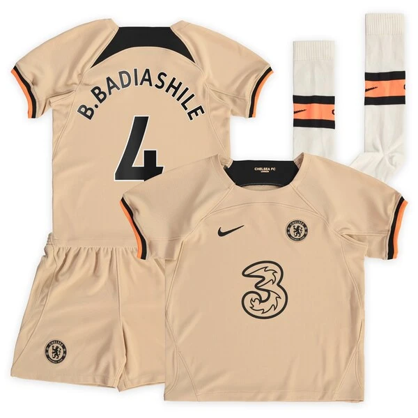 Nike Chelsea Third Stadium Kit 2022-23 - Little Kids With B.Badiashile 4 Printing 3 Nike Chelsea Third Stadium Kit 2022-23 - Little Kids With B.Badiashile 4 Printing