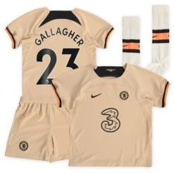 Nike Chelsea Third Stadium Kit 2022-23 - Little Kids With Gallagher 23 Printing