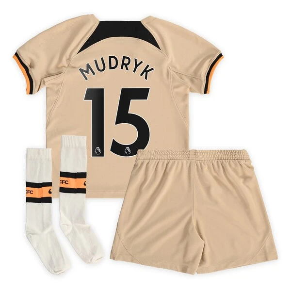 Nike Chelsea Third Stadium Kit 2022-23 - Little Kids With Mudryk 15 Printing 5 Nike Chelsea Third Stadium Kit 2022-23 - Little Kids With Mudryk 15 Printing - Image 3
