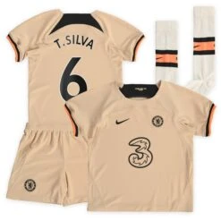 Nike Chelsea Third Stadium Kit 2022-23 - Little Kids With T. Silva 6 Printing