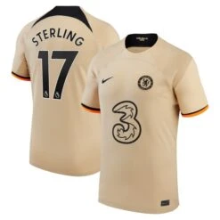 Nike Chelsea Third Stadium Shirt 2022-23 With Sterling 17 Printing