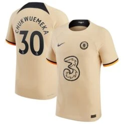 Nike Chelsea Third Vapor Match Shirt 2022-23 With Chukwuemeka 30 Printing
