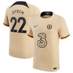 Nike Chelsea Third Vapor Match Shirt 2022-23 With Ziyech 22 Printing