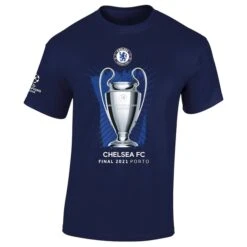 Chelsea UCL 2021 Champions Graphic T-Shirt - Navy - Kids