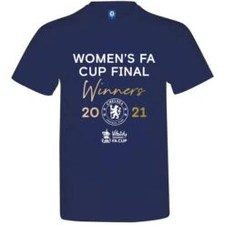 Chelsea Women's FA Cup Winners T-Shirt - Navy - Mens