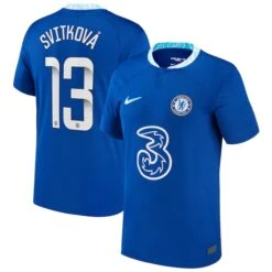 Nike Chelsea WSL Home Stadium Shirt 2022-23 - Kids With Svitková 13 Printing