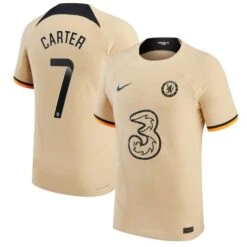 Nike Chelsea WSL Third Vapor Match Shirt 2022-23 With Carter 7 Printing